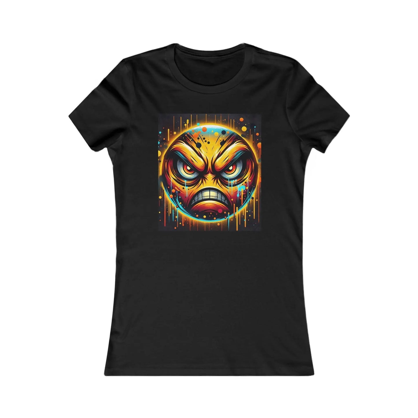 Grunge Angry Face Tank Top: Edgy Punk Streetwear Tee Yoycol